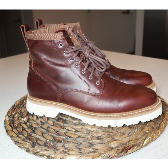 COLE HAAN Mens Brown American Classics Round Toe Block Heel Leather Boots 10 main image 6
